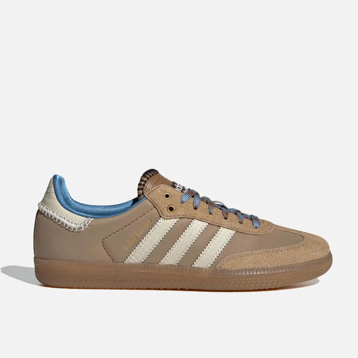 WALES BONNER X ADIDAS SAMBA - SUPPLIER COLOUR / WONDER WHITE - ASH BLUE sold by Lapstone & Hammer