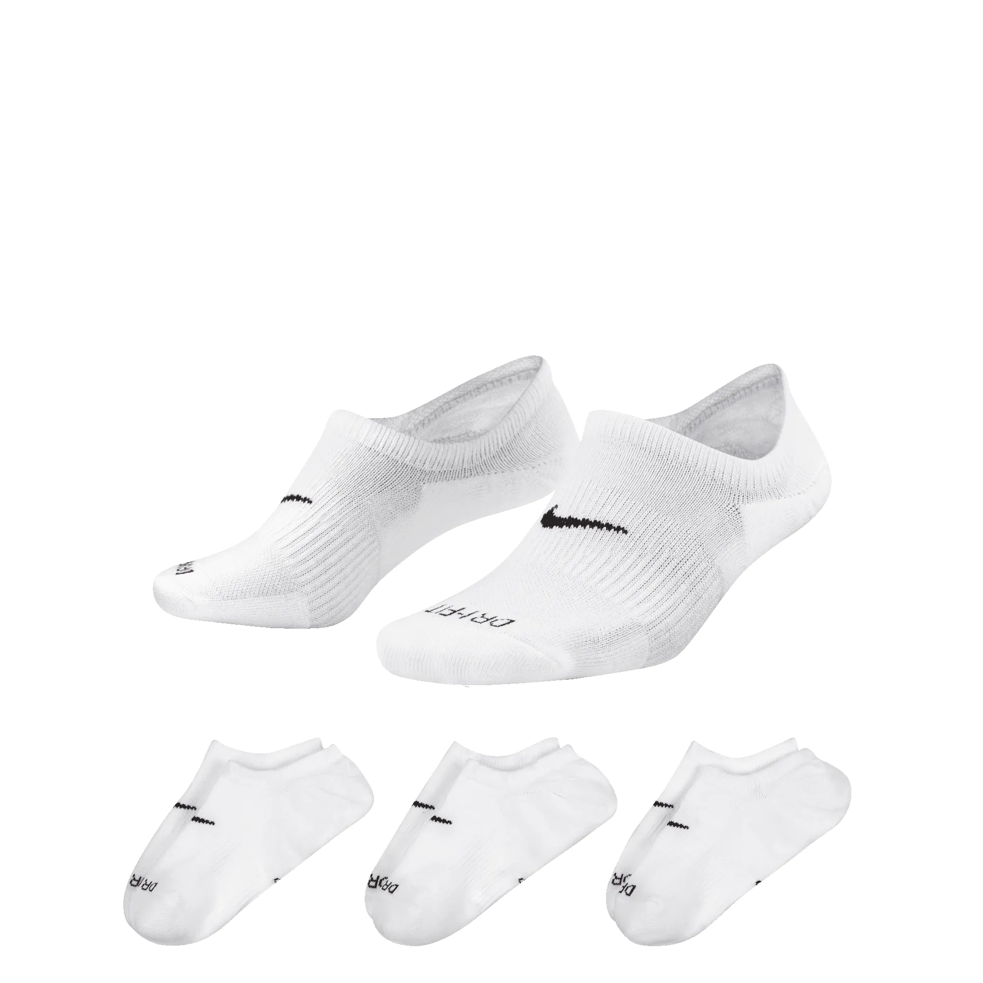 NIKE TRAINING FOOTIE SOCKS 3PACK - WHITE sold by Lapstone & Hammer
