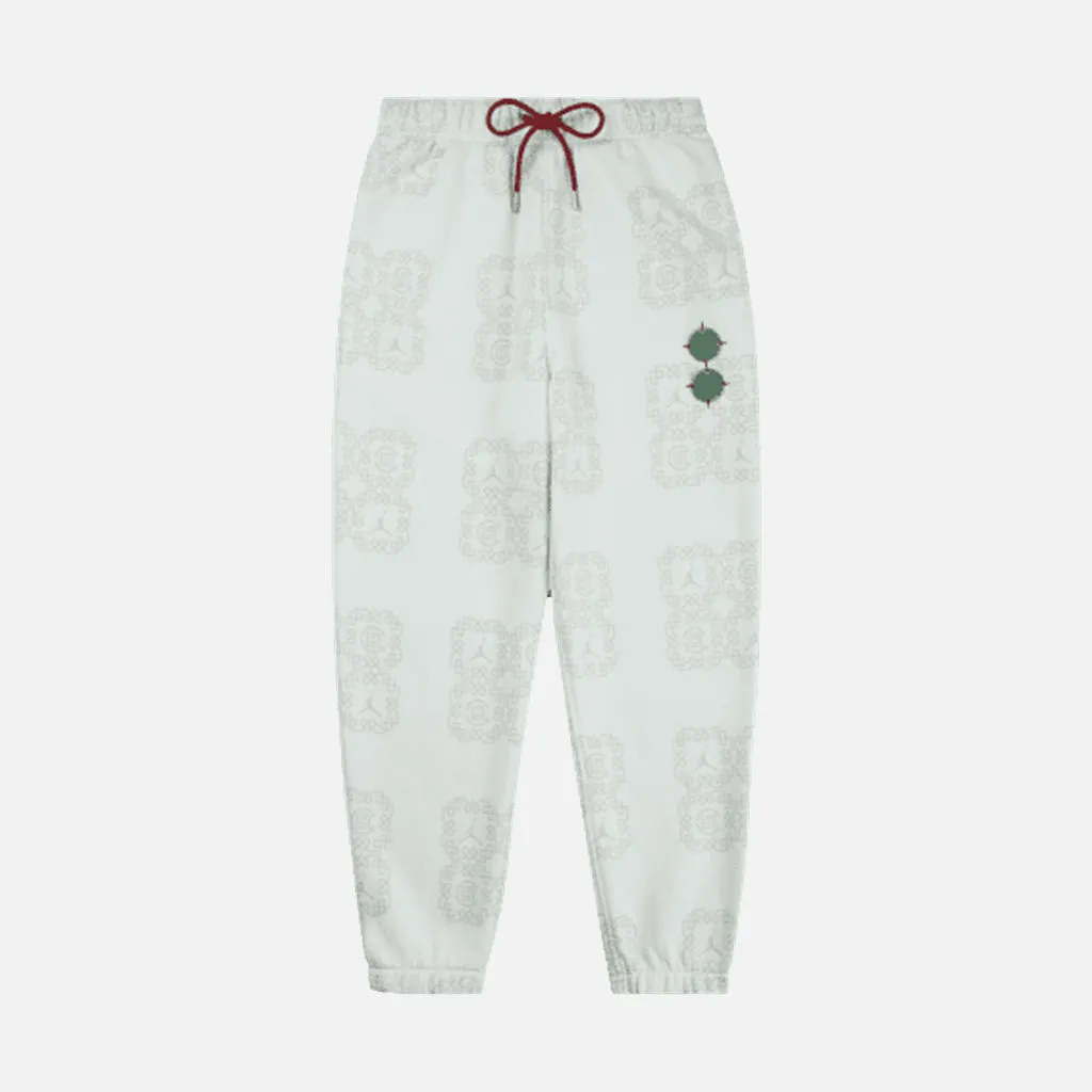 CLOT X JORDAN ALLOVER PRINT FLEECE PANTS "JADE" sold by Lapstone & Hammer