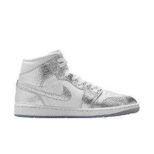 WMNS AIR JORDAN 1 MID SE "METALLIC SILVER" sold by Lapstone & Hammer