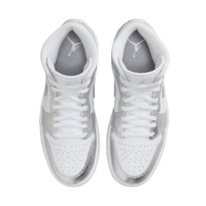 WMNS AIR JORDAN 1 MID SE "METALLIC SILVER" sold by Lapstone & Hammer