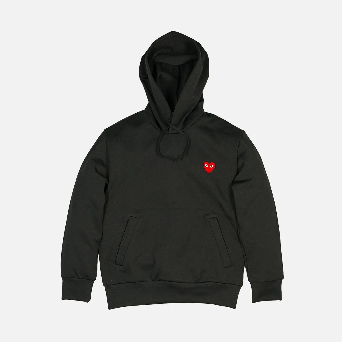 CDG PLAY PULLOVER HOODIE - BLACK sold by Lapstone & Hammer
