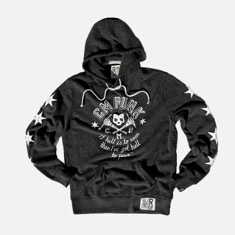 CM PUNK HOODIE - HEATHER BLACK sold by Lapstone & Hammer