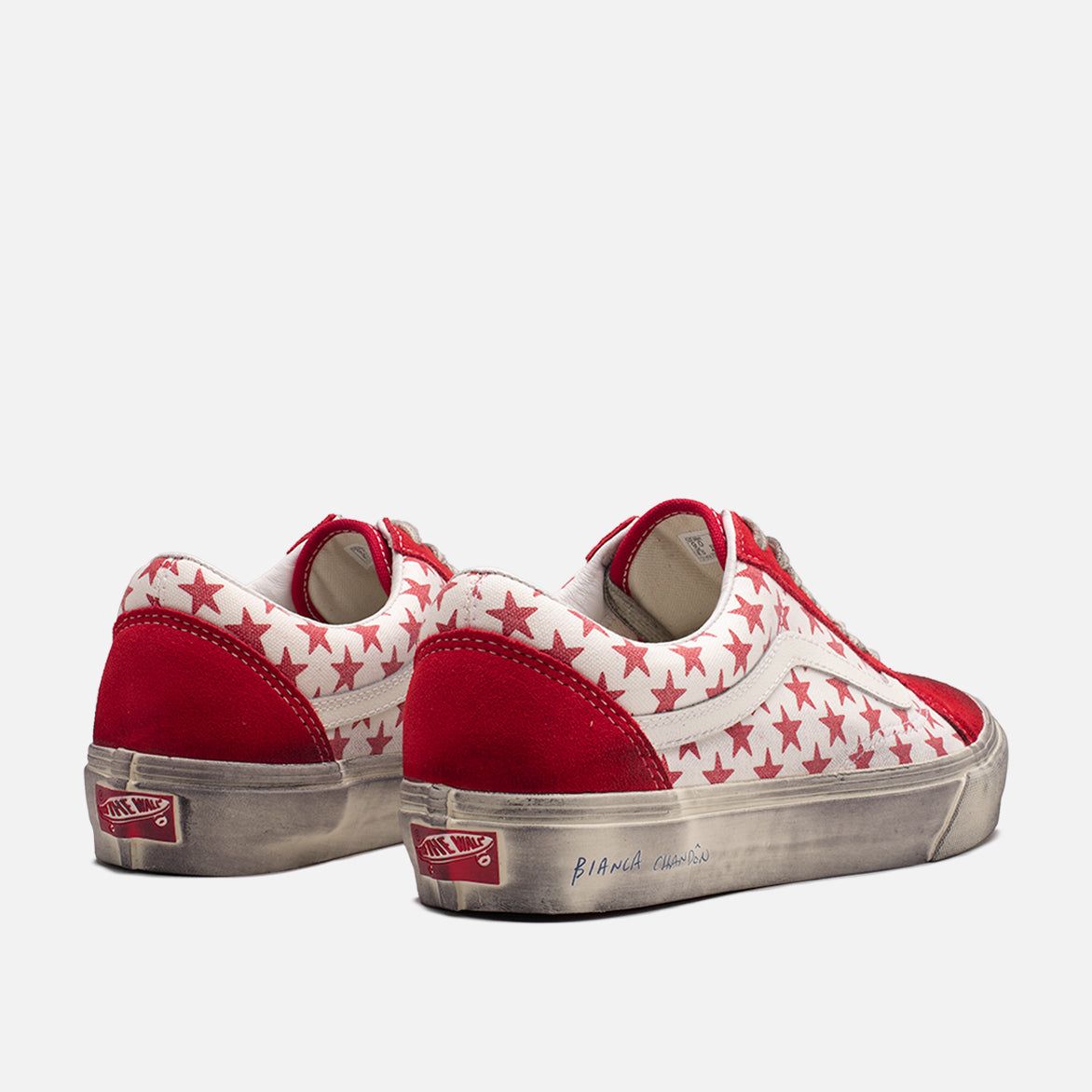 BIANCA CHANDON X VANS VAULT OLD SKOOL VLT LX - STRESSED RED / WHITE sold by Lapstone & Hammer product image thumbnail 3