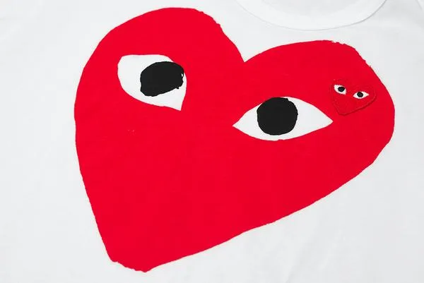 LARGE DOUBLE HEART LOGO TEE - WHITE / RED sold by Lapstone & Hammer product image thumbnail 3