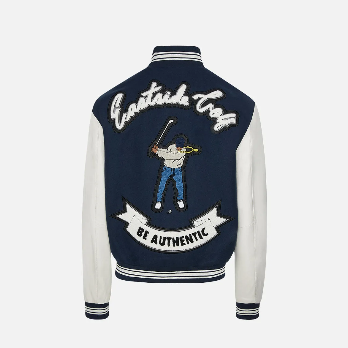 VARSITY JACKET - MIDNIGHT / WHITE sold by Lapstone & Hammer product image thumbnail 2