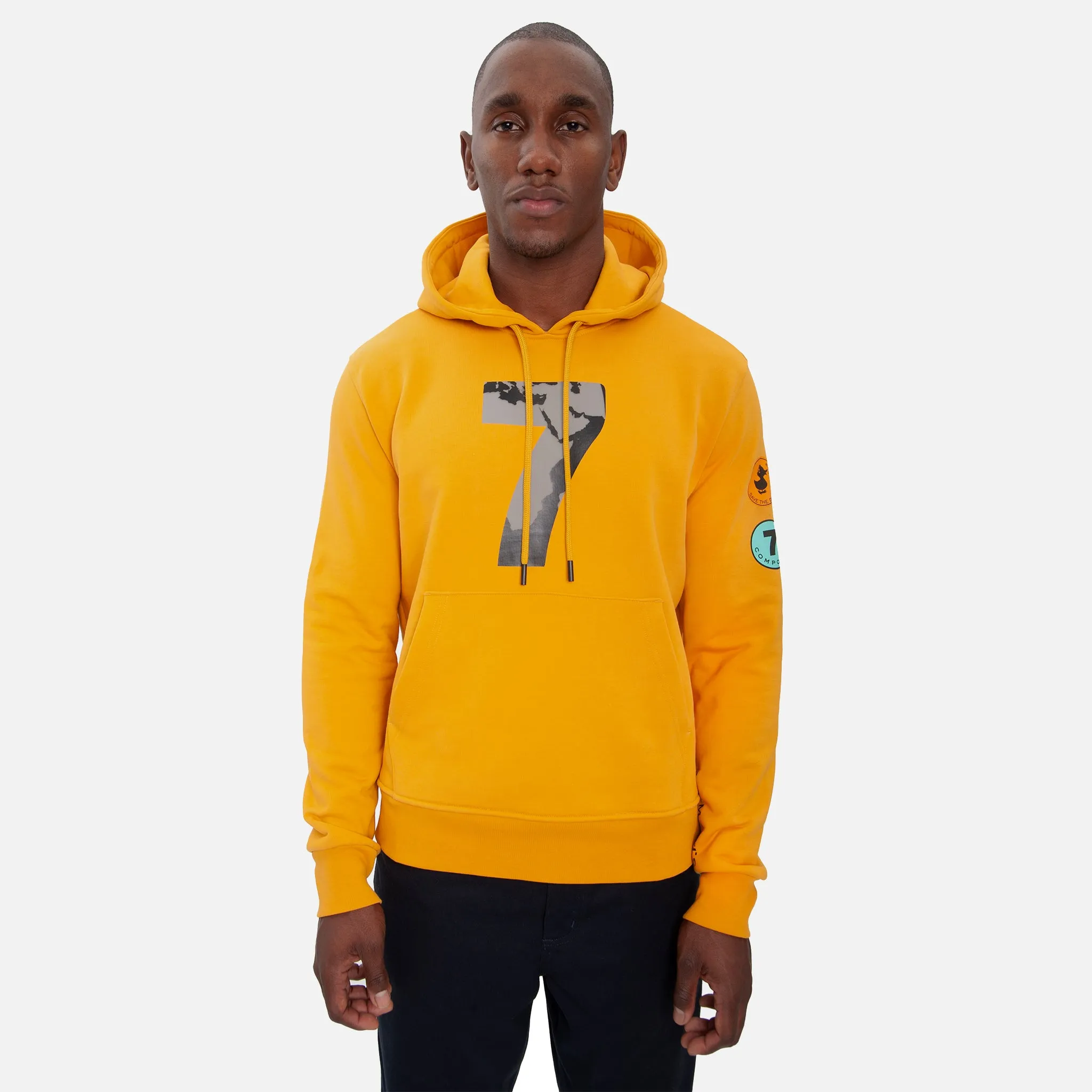 COMPOUND X SAVE THE DUCK "7" HOODIE - YELLOW / BLACK sold by Lapstone & Hammer product image thumbnail 5