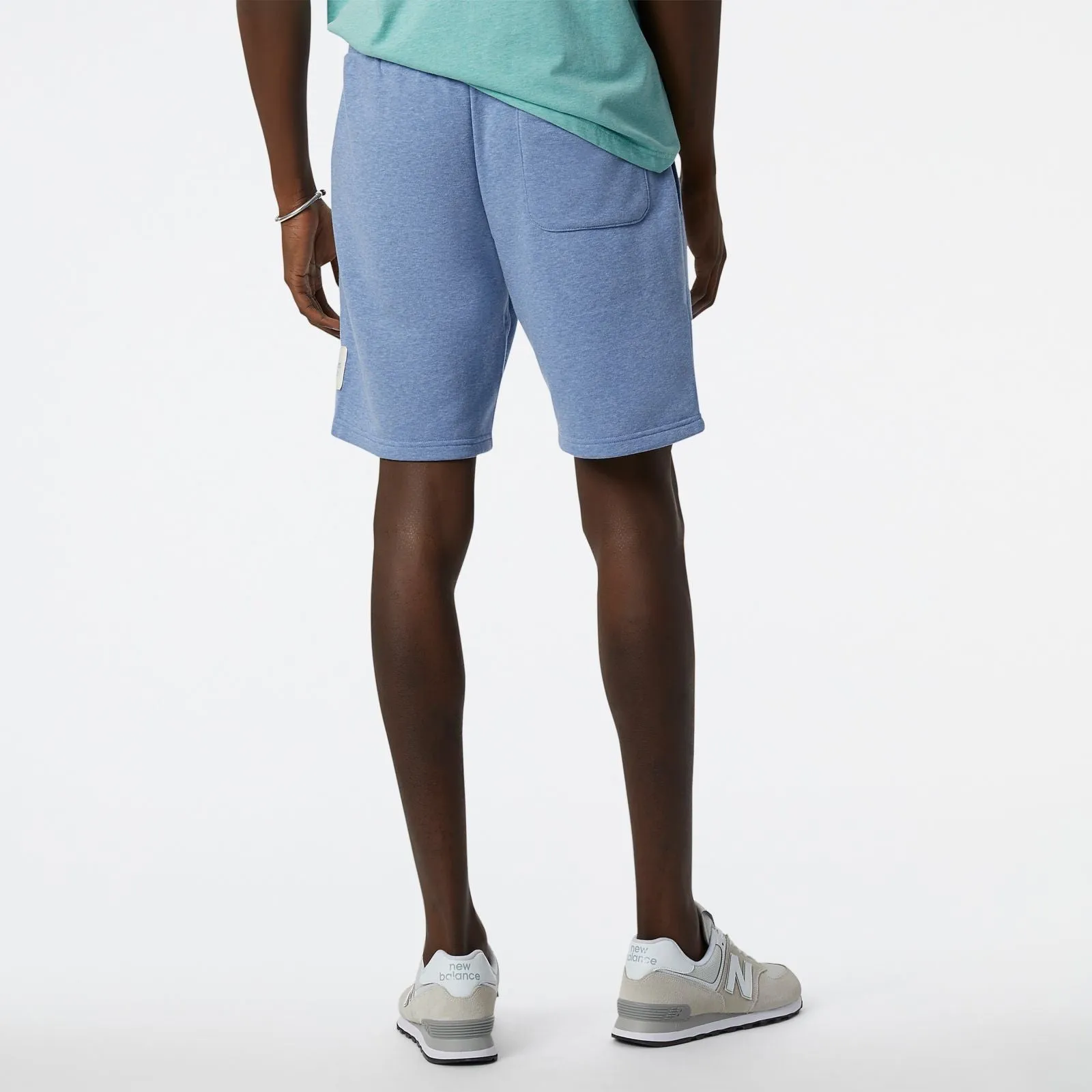 NB Essentials New Balance Fleece Short - Navy heather sold by Lapstone & Hammer product image thumbnail 3