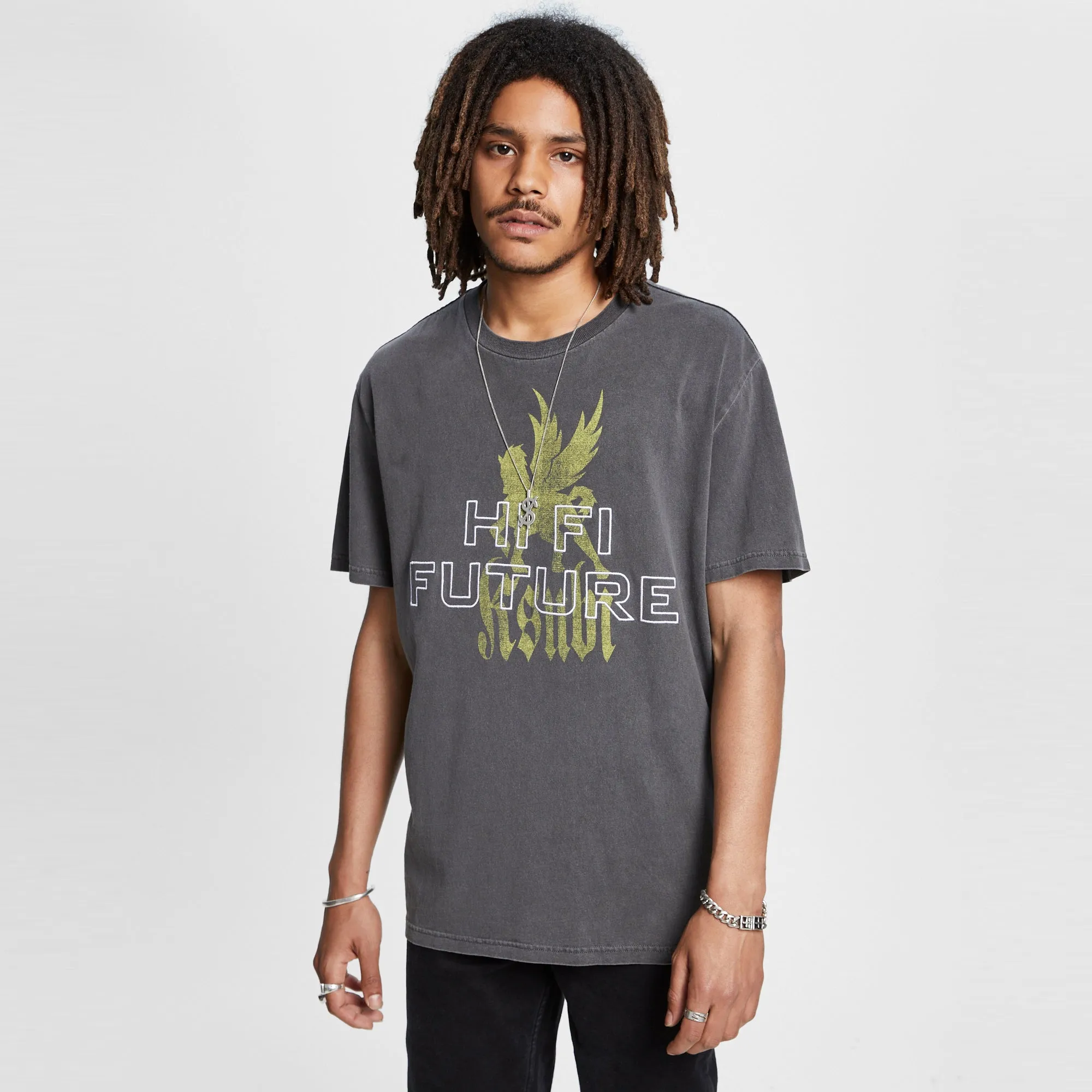 HIGH HORSE KASH SS TEE - GREY sold by Lapstone & Hammer