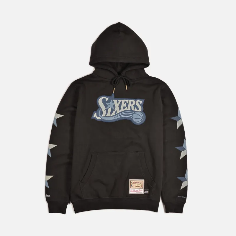 LAPSTONE X M&N DENIM PATCHWORK HOODIE - BLACK sold by Lapstone & Hammer