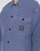 WAFFLE BUTTON FRONT SHIRT - BLUEBERRY sold by Lapstone & Hammer
