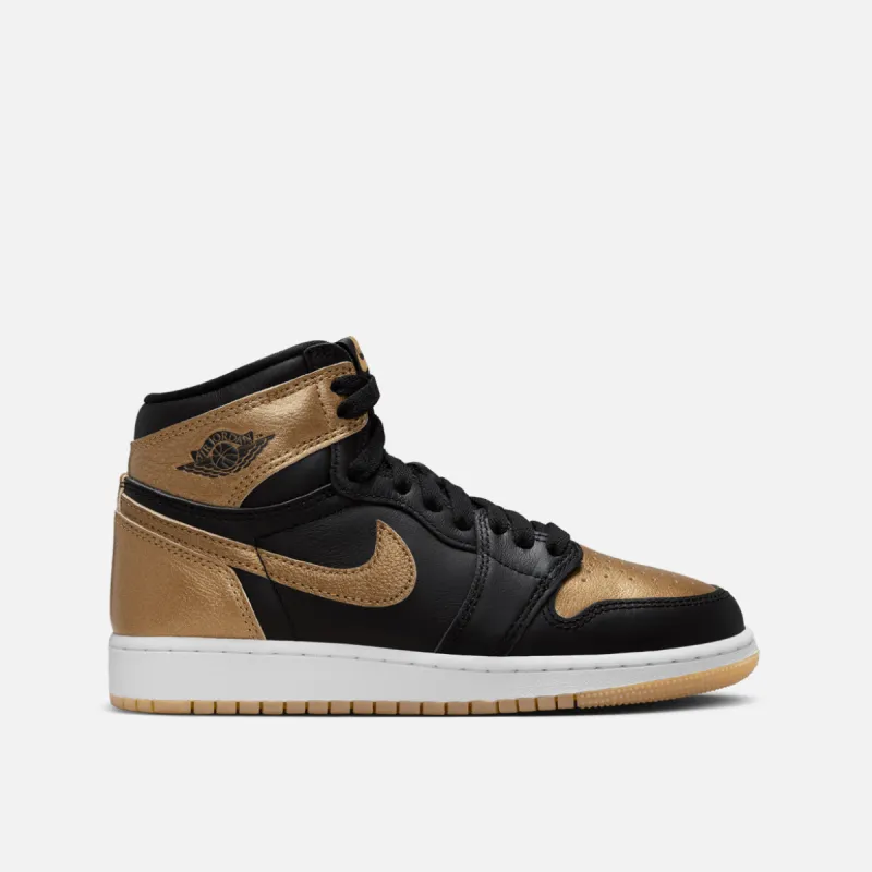 AIR JORDAN 1 RETRO HIGH OG (GS) "BLACK / METALLIC GOLD" sold by Lapstone & Hammer