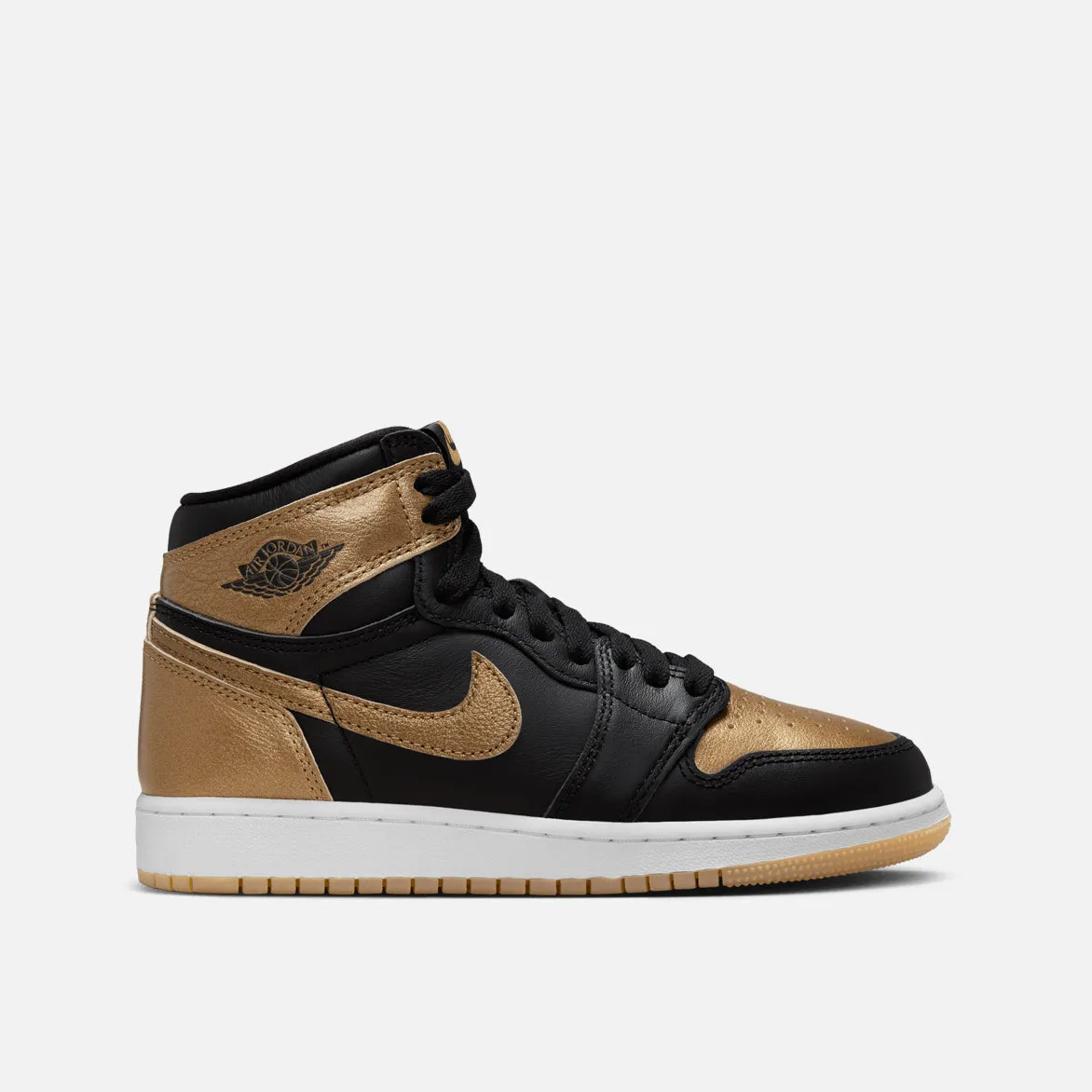 AIR JORDAN 1 RETRO HIGH OG (GS) "BLACK / METALLIC GOLD" sold by Lapstone & Hammer