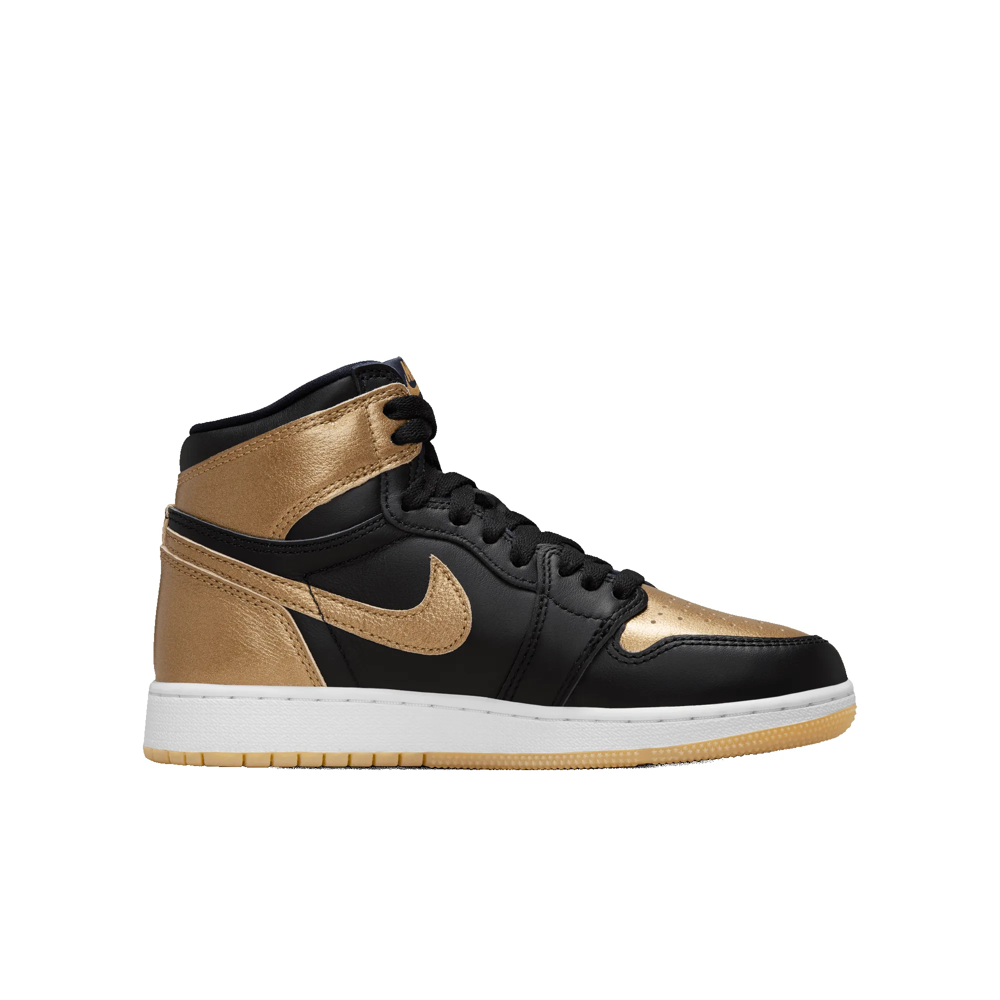 AIR JORDAN 1 RETRO HIGH OG (GS) "BLACK / METALLIC GOLD" sold by Lapstone & Hammer product image thumbnail 3