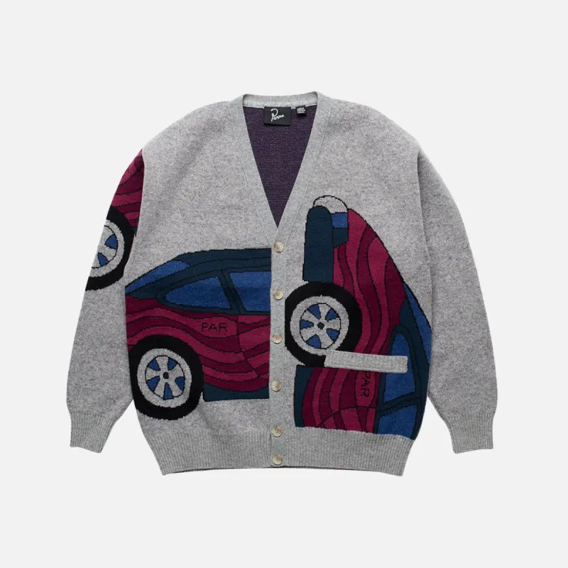 KNITTED CARDIGAN - GREY sold by Lapstone & Hammer