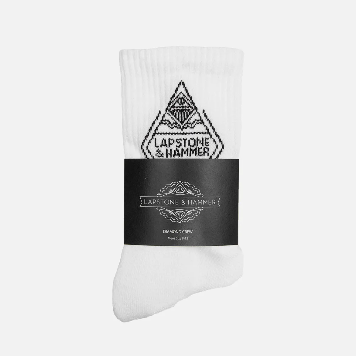 DIAMOND CREW SOCK - WHITE sold by Lapstone & Hammer product image thumbnail 2