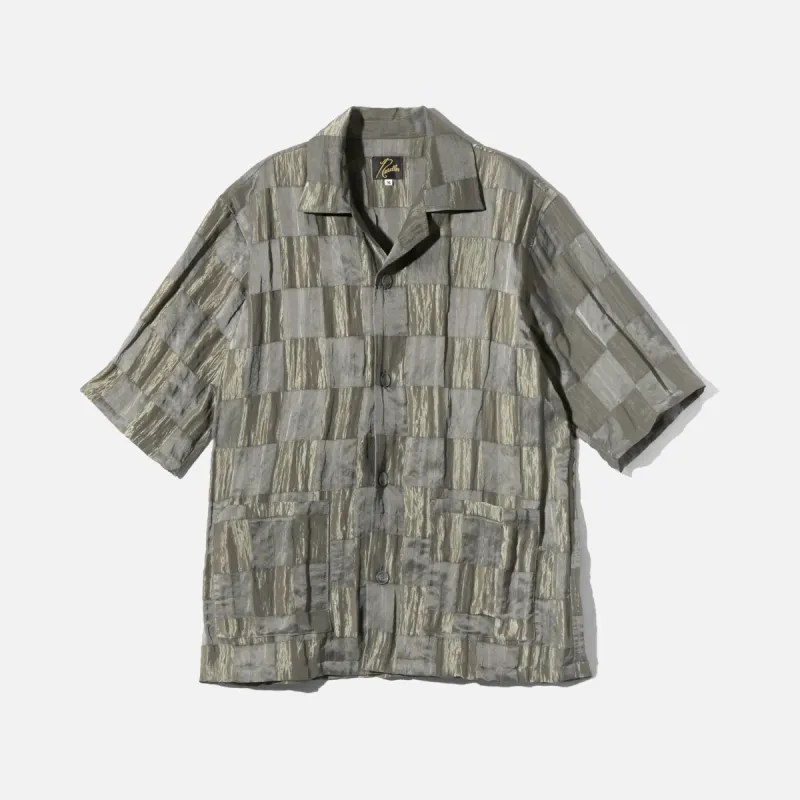 CABANA SHIRT R/N BRIGHT CLOTH/CHECKER - GREY made by Needles