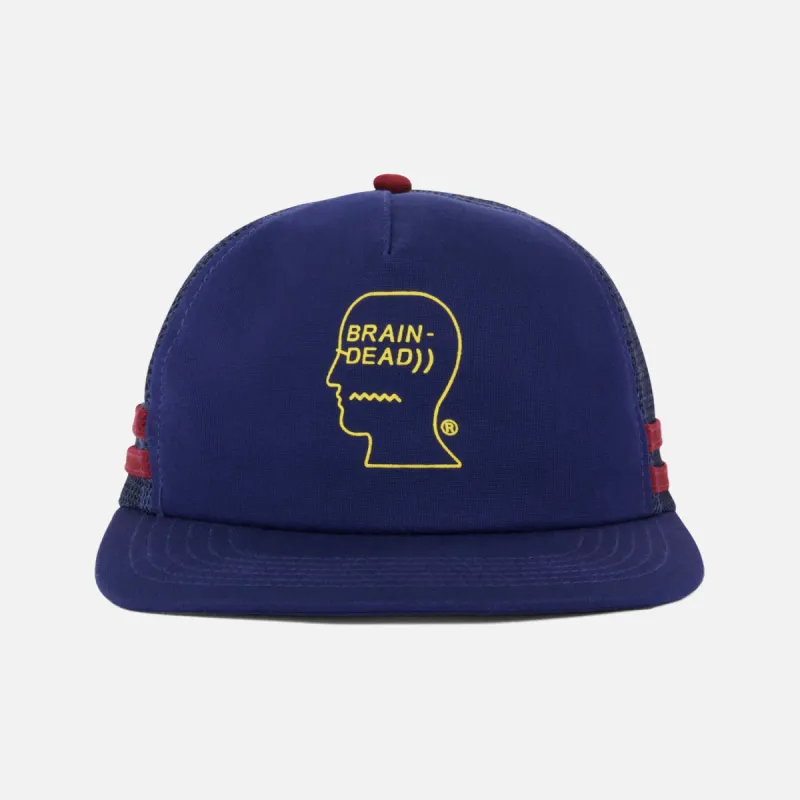 LOGOHEAD 5 PANEL TRUCKER CAP - NAVY sold by Lapstone & Hammer