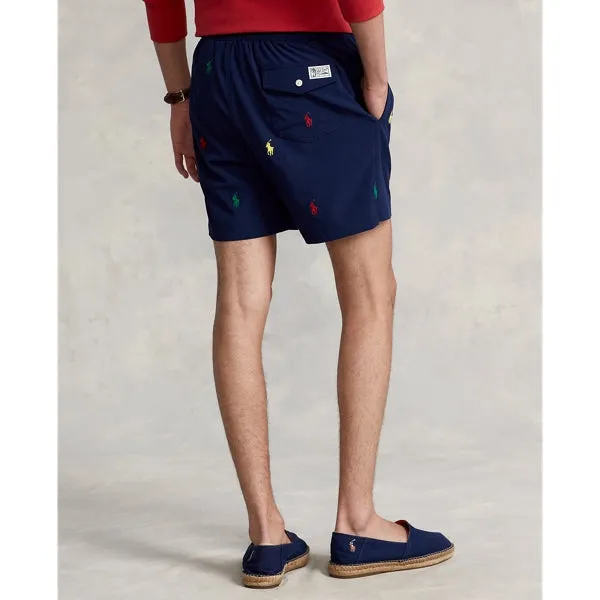 PONY embroidered TRAVELER SWIM SHORT - NEWPORT NAVY sold by Lapstone & Hammer product image thumbnail 3