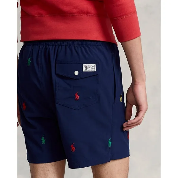 PONY embroidered TRAVELER SWIM SHORT - NEWPORT NAVY sold by Lapstone & Hammer product image thumbnail 2