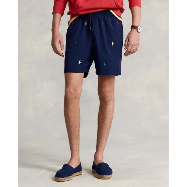 PONY embroidered TRAVELER SWIM SHORT - NEWPORT NAVY sold by Lapstone & Hammer product image thumbnail 4
