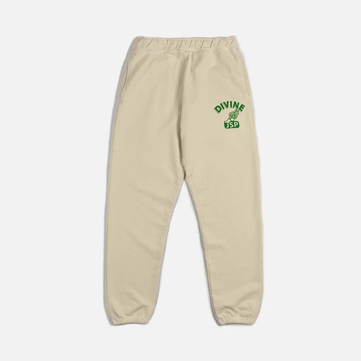 DIVINE x JSP SWEATPANT - CREAM / GREEN sold by Lapstone & Hammer