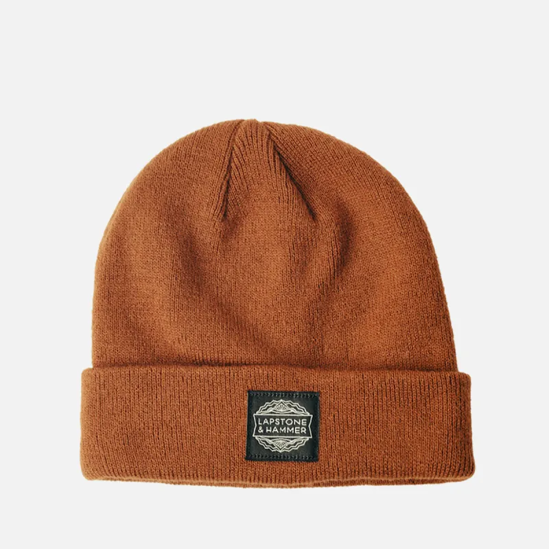 LAPSTONE KNIT BEANIE - BROWN made by Lapstone & Hammer