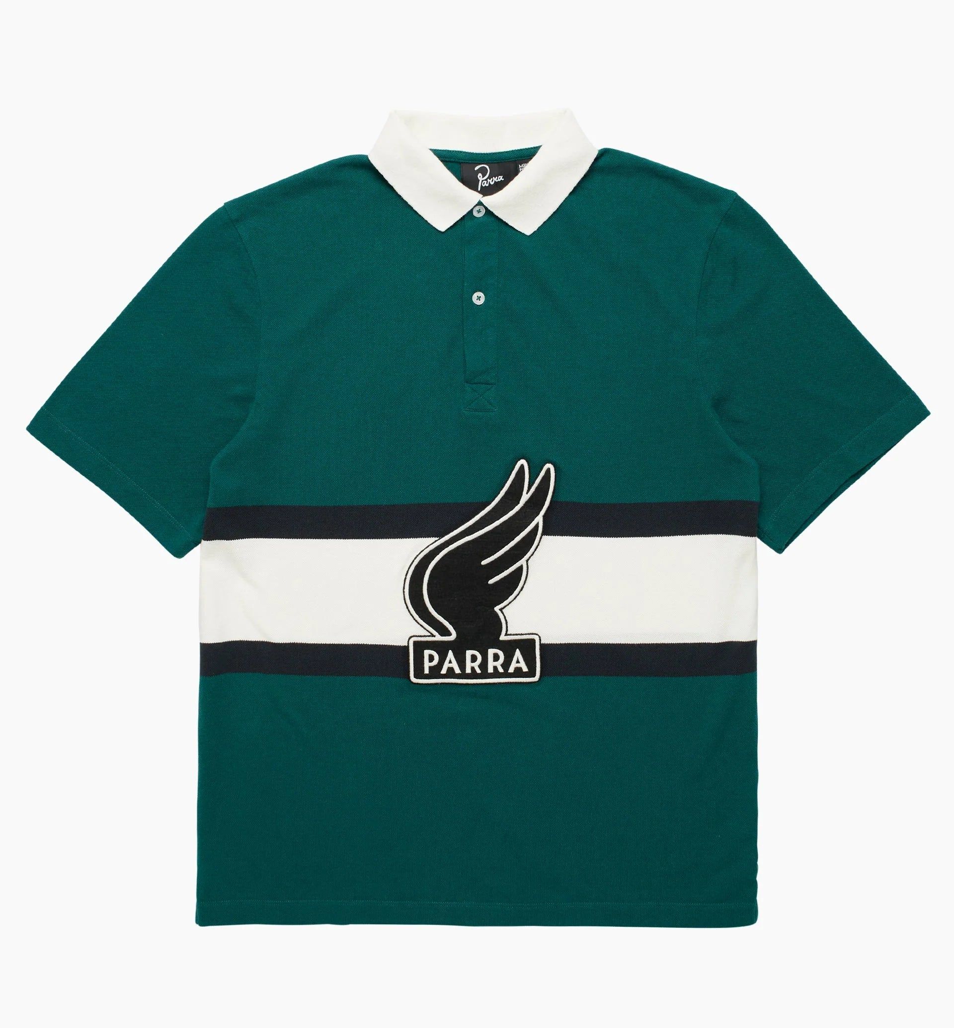 WINGED LOGO POLO SHIRT - TEAL / OFF WHITE sold by Lapstone & Hammer