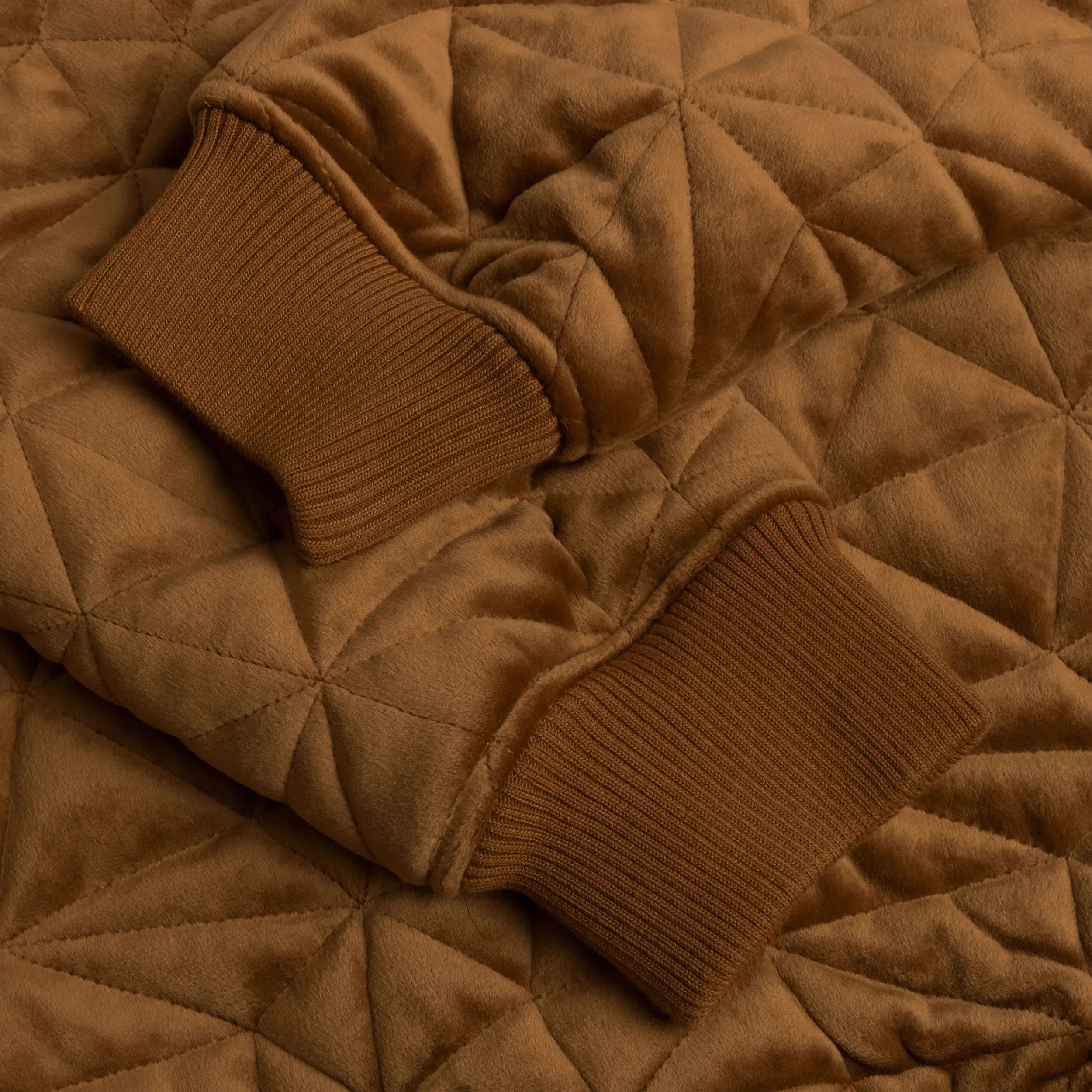 VELOUR BOMBER JACKET - RUST sold by Lapstone & Hammer product image thumbnail 3