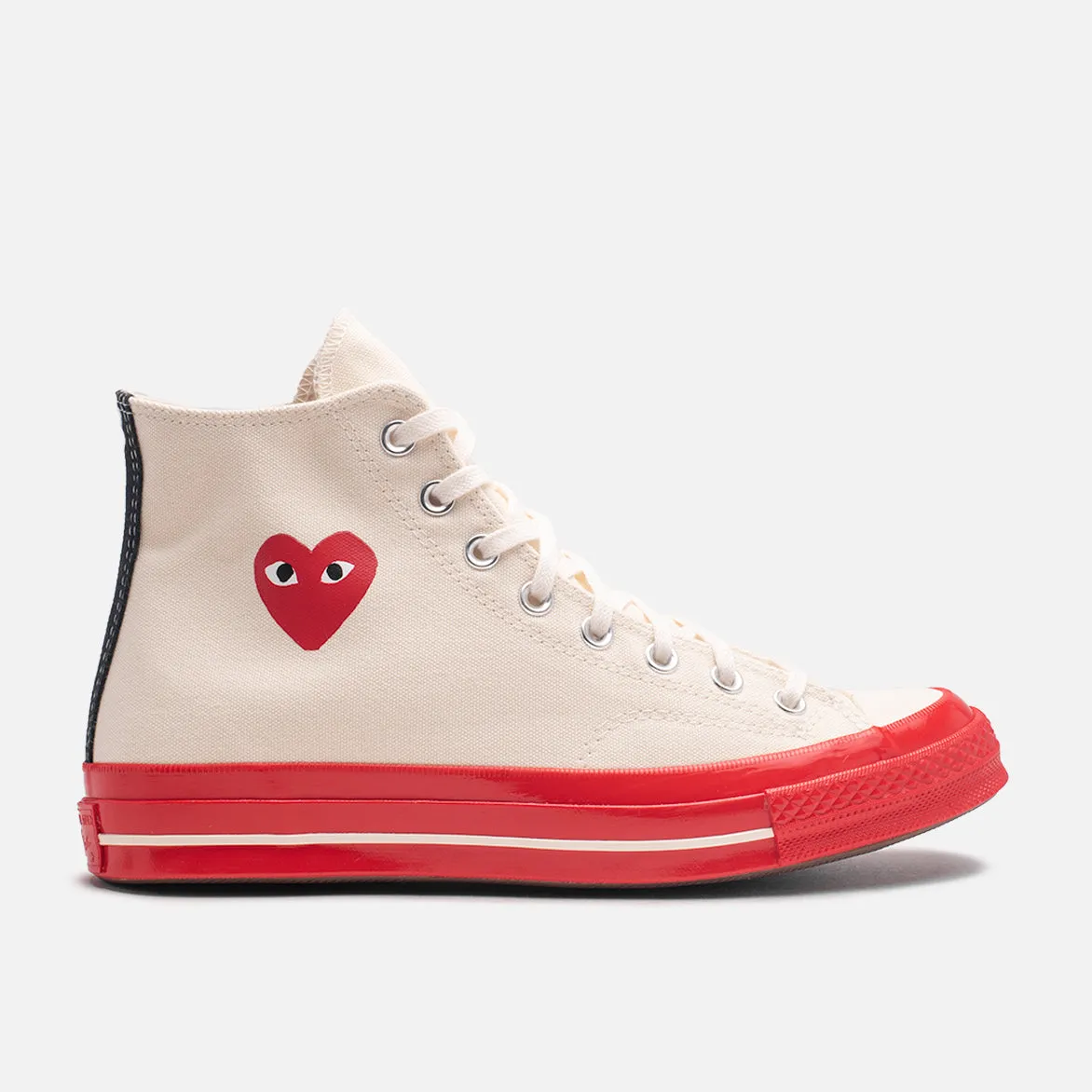 CDG PLAY X CONVERSE CHUCK 70 HIGH - PRISTINE / RED sold by Lapstone & Hammer