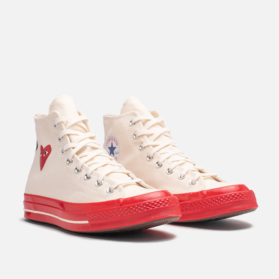 CDG PLAY X CONVERSE CHUCK 70 HIGH - PRISTINE / RED sold by Lapstone & Hammer product image thumbnail 2