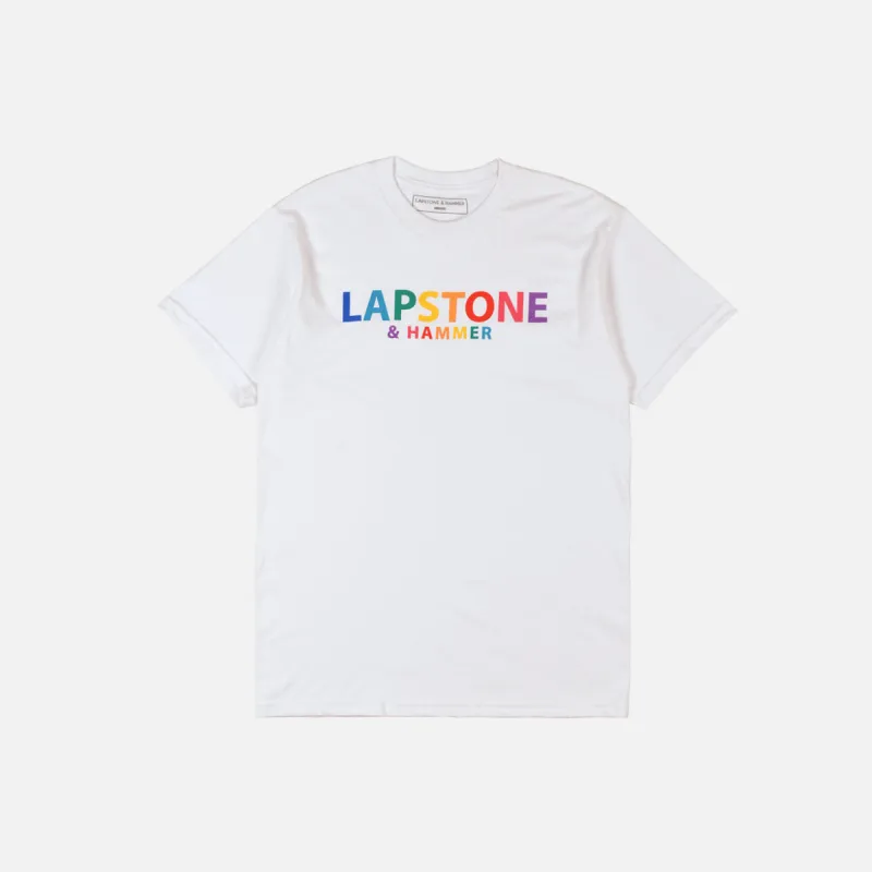 LH COLOR-BLOCK TEE - WHITE / MULTI sold by Lapstone & Hammer