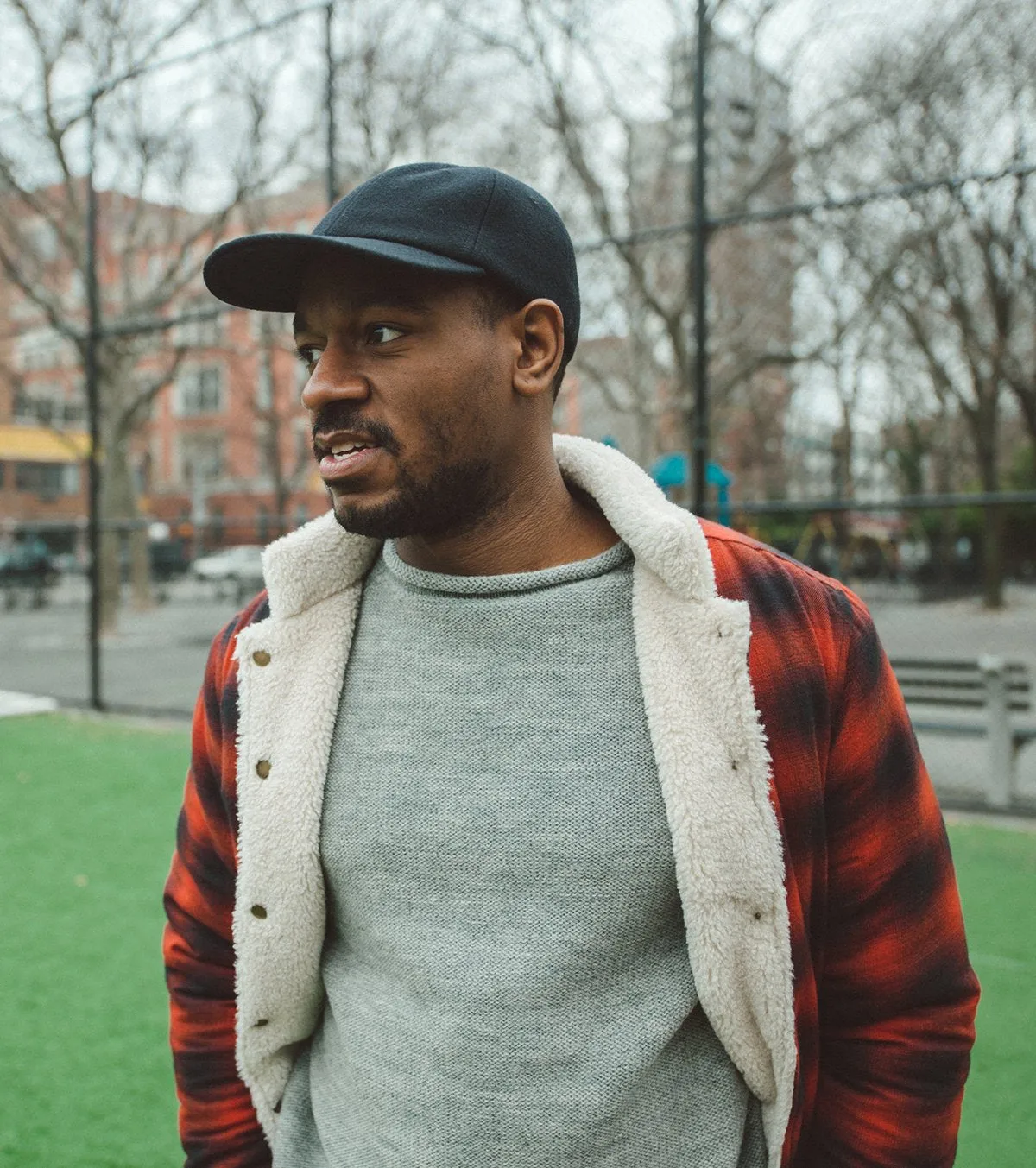 REVERSIBLE SHERPA JKT - RED PLAID sold by Lapstone & Hammer product image thumbnail 4