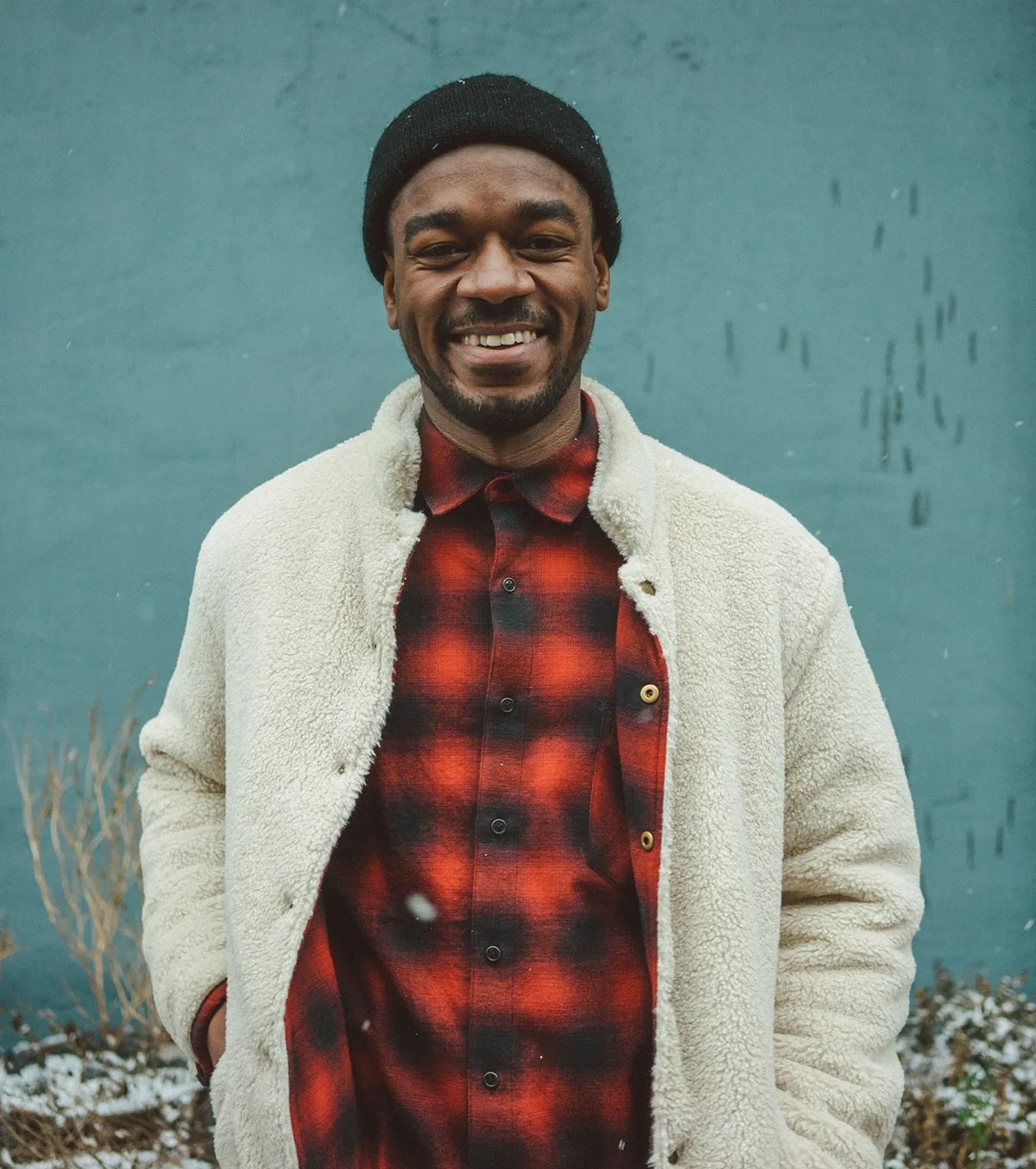 REVERSIBLE SHERPA JKT - RED PLAID sold by Lapstone & Hammer product image thumbnail 3