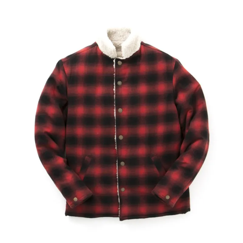 REVERSIBLE SHERPA JKT - RED PLAID sold by Lapstone & Hammer