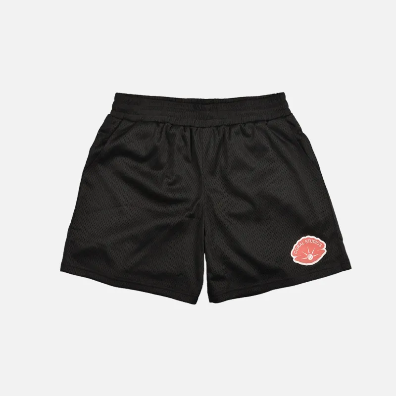 HIDDEN GEM MESH SHORTS - BLACK sold by Lapstone & Hammer