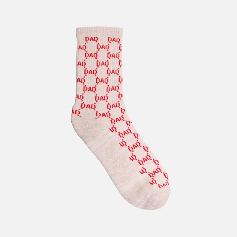ATHLETIC SOCK - NATURAL / RED sold by Lapstone & Hammer