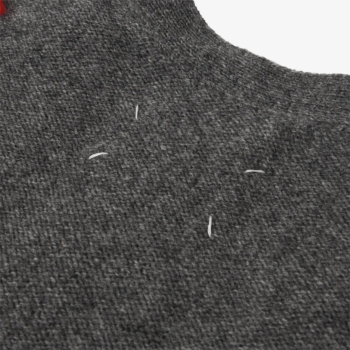 CUT-OUT ARGYLE CARDIGAN - GREY sold by Lapstone & Hammer product image thumbnail 4