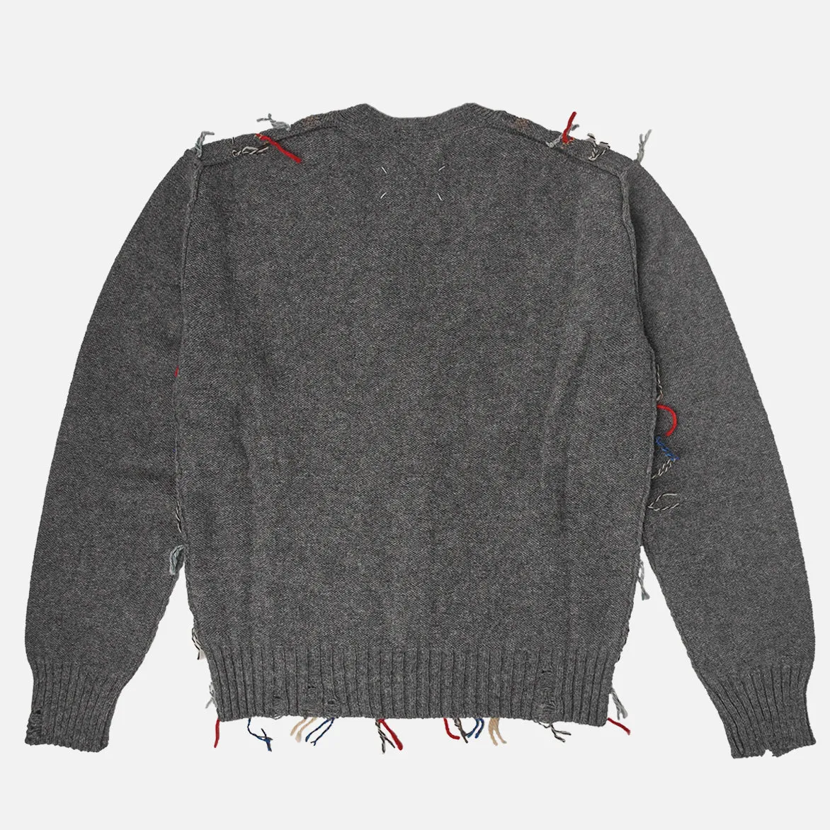 CUT-OUT ARGYLE CARDIGAN - GREY sold by Lapstone & Hammer product image thumbnail 2