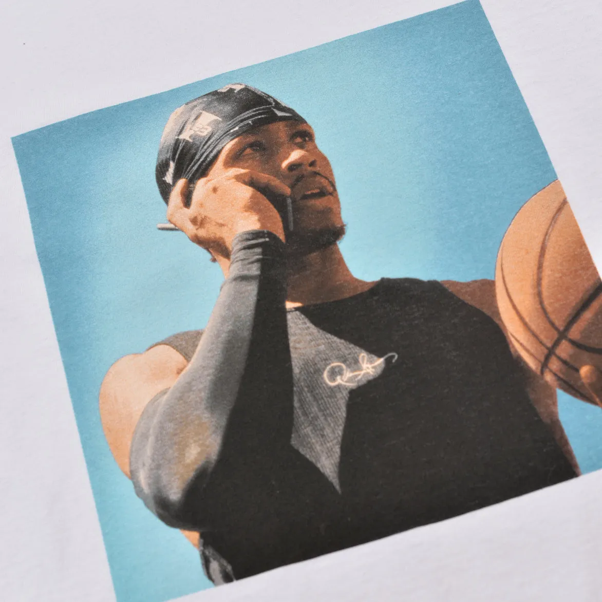 ALLEN IVERSON "PHONE & BALL" TEE - WHITE sold by Lapstone & Hammer product image thumbnail 3
