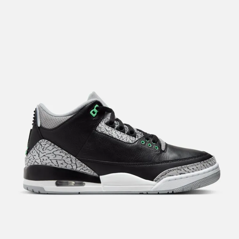 AIR JORDAN 3 RETRO "GREEN GLOW" sold by Lapstone & Hammer