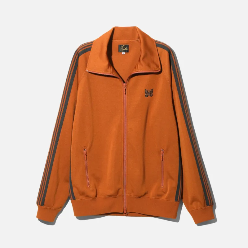 TRACK JACKET POLY SMOOTH - RUST sold by Lapstone & Hammer