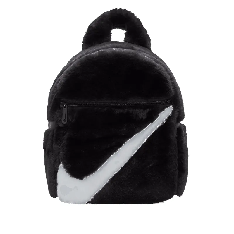NIKE FAUX FUR MINI BACKPACK - BLACK sold by Lapstone & Hammer