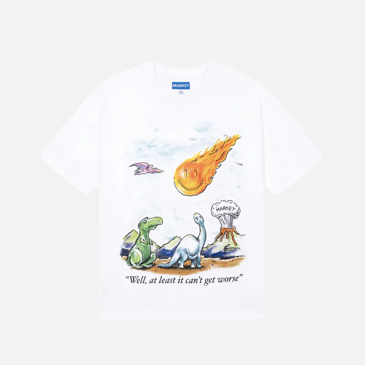 SMILEY BRIGHT SIDE T-SHIRT - WHITE sold by Lapstone & Hammer