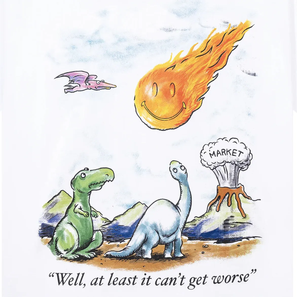 SMILEY BRIGHT SIDE T-SHIRT - WHITE sold by Lapstone & Hammer product image thumbnail 2