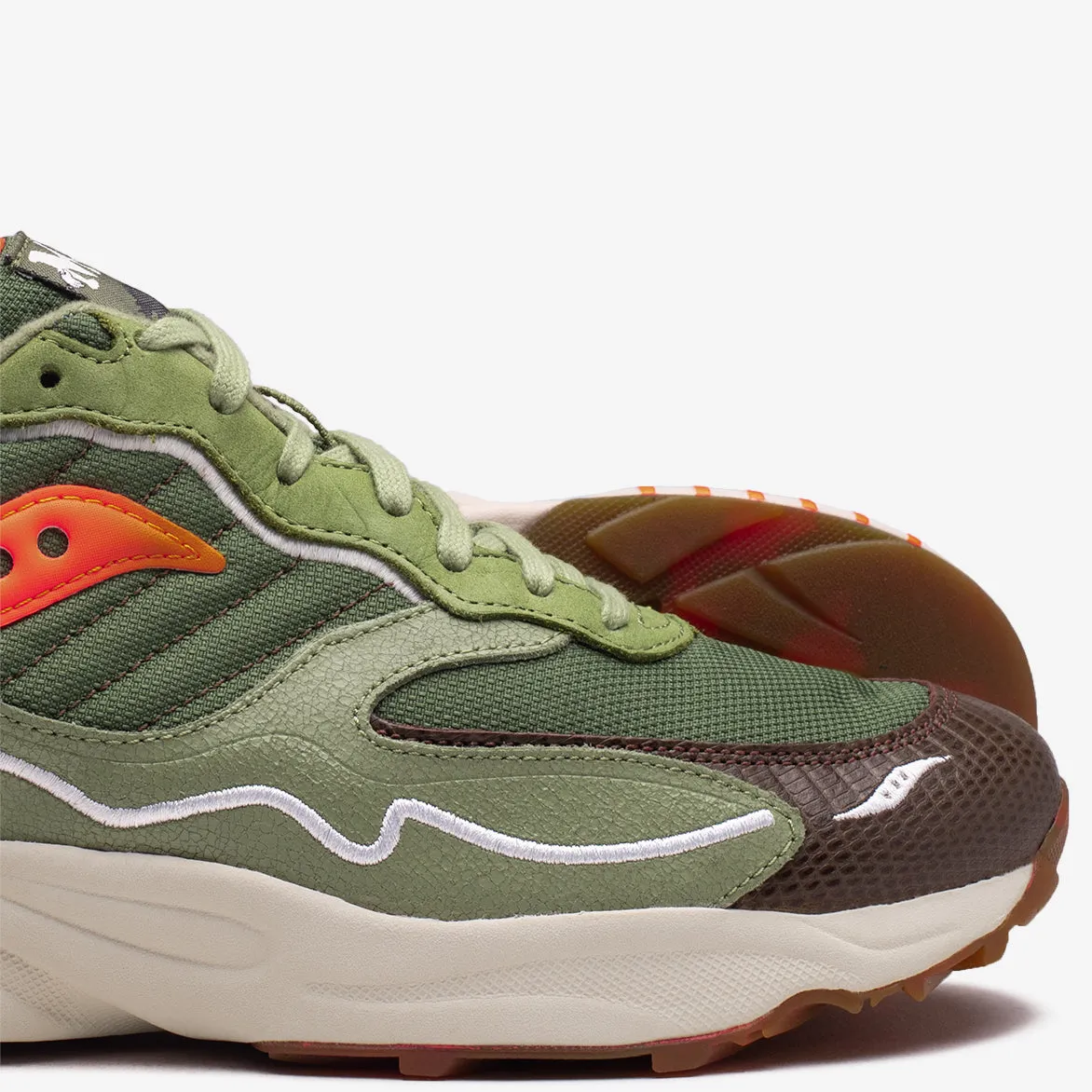 MAYBE TOMORROW X SAUCONY 3D GRID HURRICAINE "TORTOISE" sold by Lapstone & Hammer product image thumbnail 4