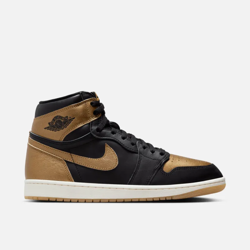 AIR JORDAN 1 RETRO HIGH OG "BLACK / METALLIC GOLD" sold by Lapstone & Hammer