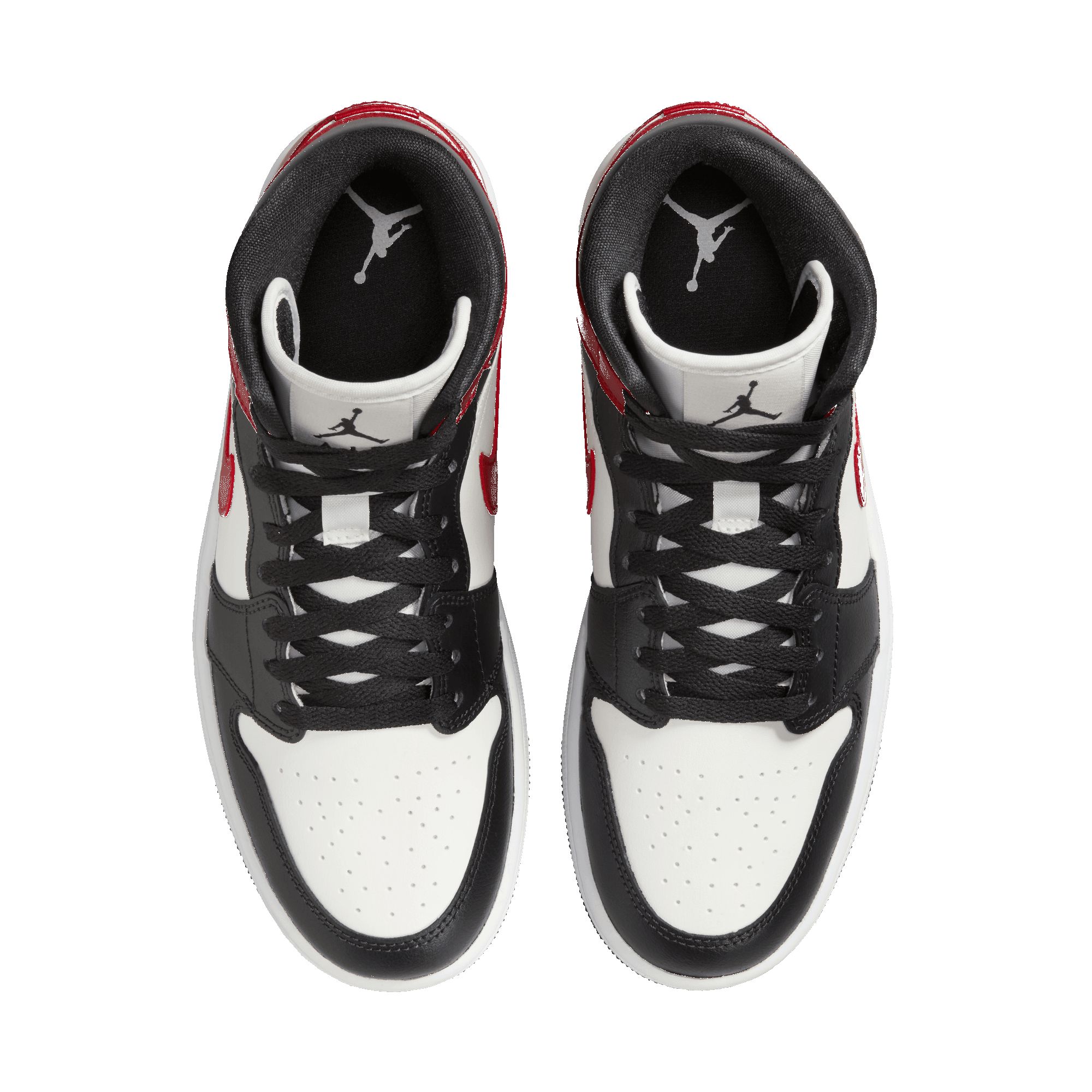 WMNS AIR JORDAN 1 MID "BLACK TOE" sold by Lapstone & Hammer product image thumbnail 5