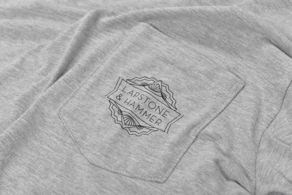 LAPSTONE LOGO POCKET TEE - GREY sold by Lapstone & Hammer product image thumbnail 3