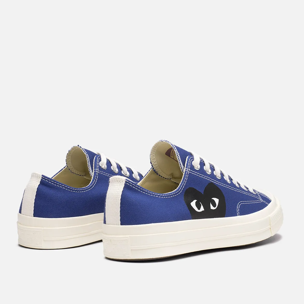 CDG PLAY X CONVERSE CHUCK 70 OX "BLACK HEART" - BLUE QUARTZ sold by Lapstone & Hammer product image thumbnail 3